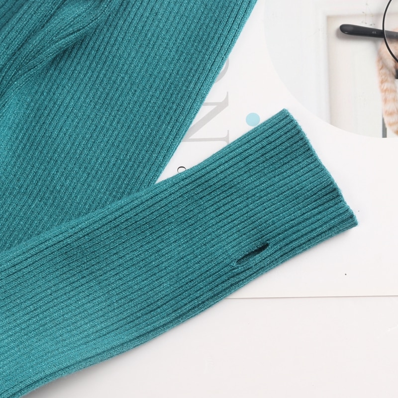 Long Knit Belt Maxi Sweater